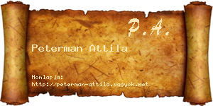 Peterman Attila névjegykártya